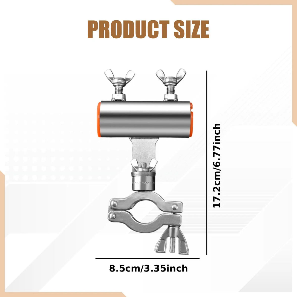 Fishing Umbrella Stand Holder 360° Rotation Stainless Clamp Umbrella Stand Holder PLUSH
