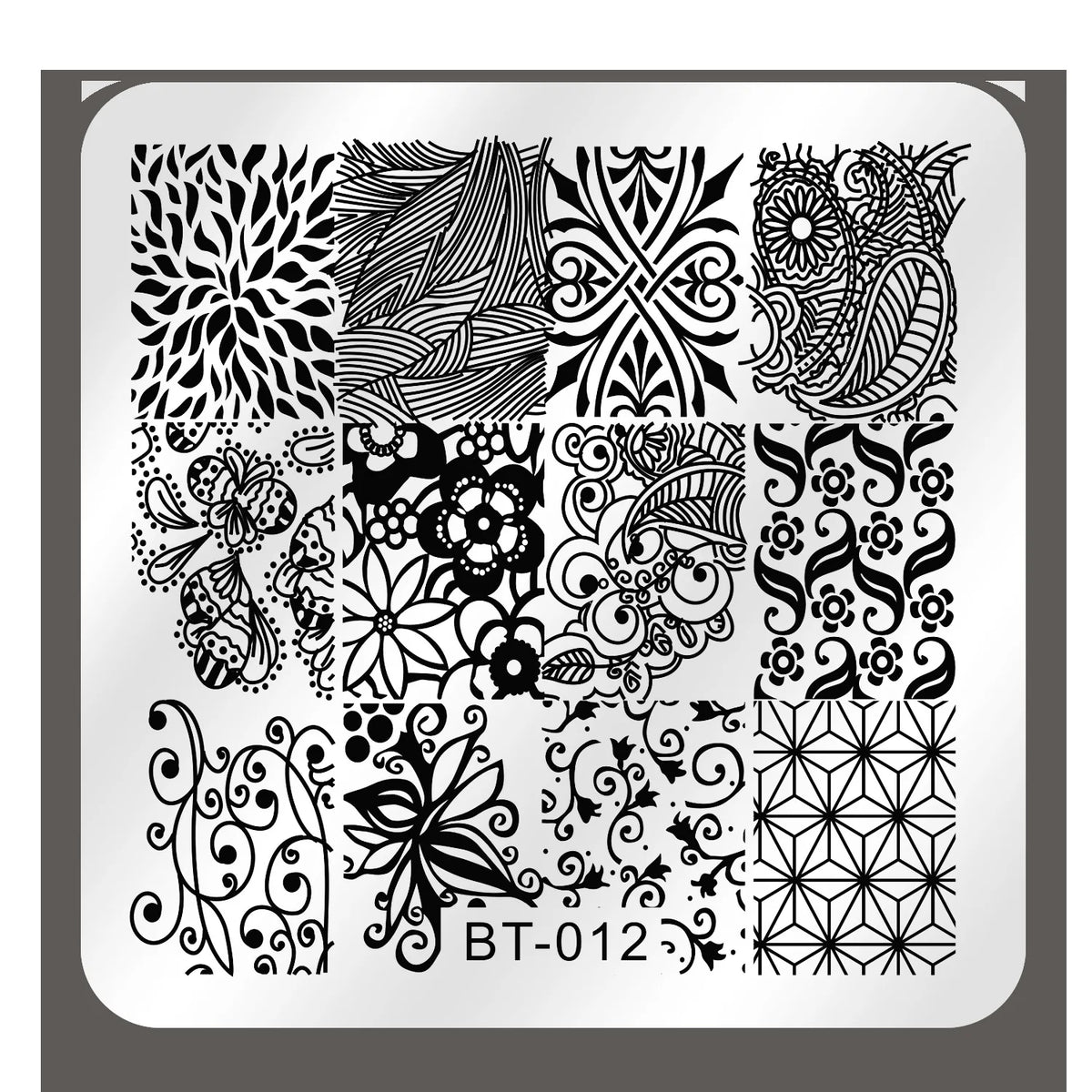 Nail Stamping Plates – Marble Leaves & Animals Stencils