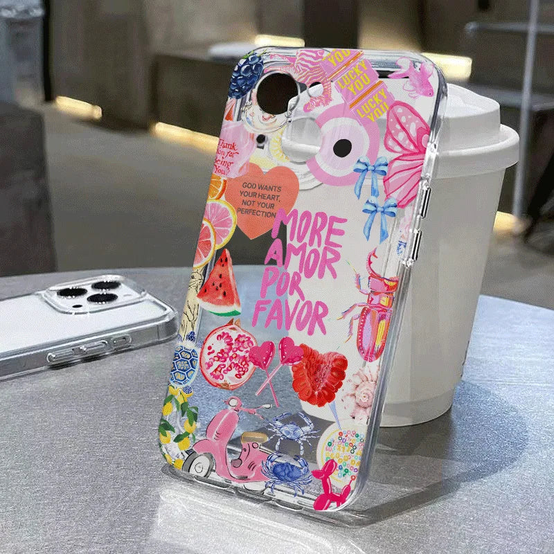 Love Heart Amor iPhone Case – Shockproof Cover 7 to 17 Pro Max iPhone Phone Case PLUSH -1 iPhone 16