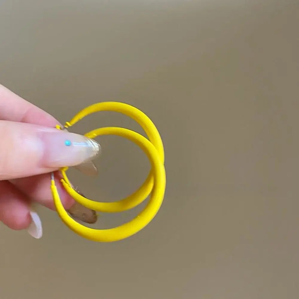Y2K Geometric Hoop Earrings – Sweet Round Circle Women's Jewelry Hoop Earrings PLUSH