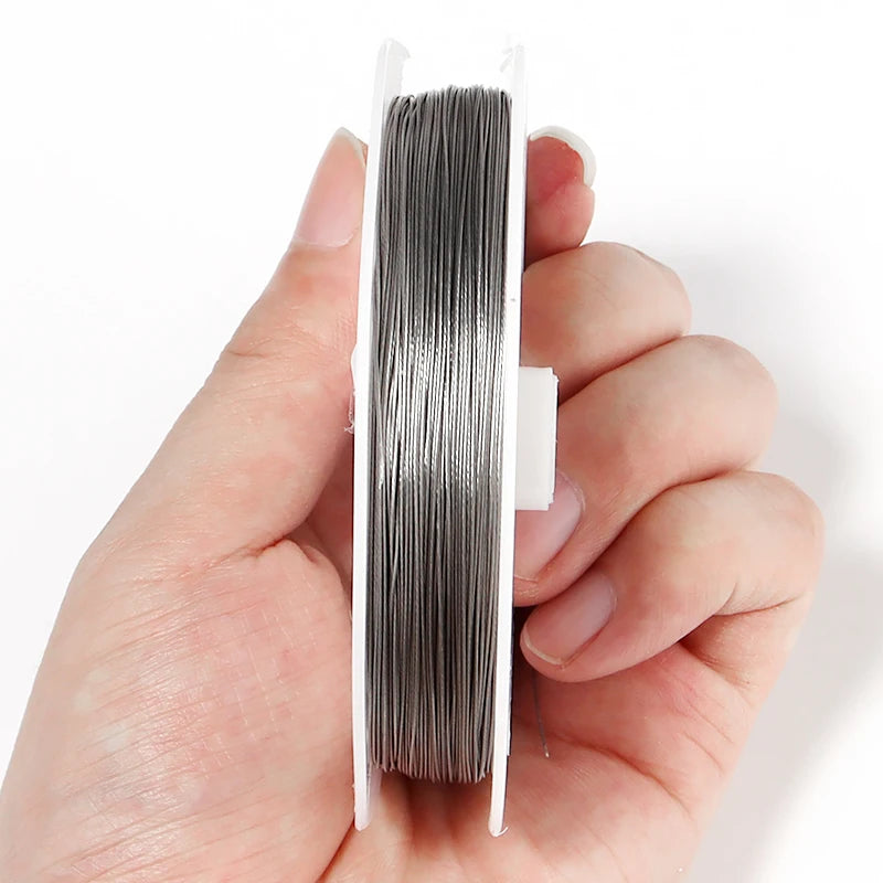 Stainless Steel Beading Wire 0.3–1mm | DIY Jewelry Cord Roll Beading Wire Cord PLUSH