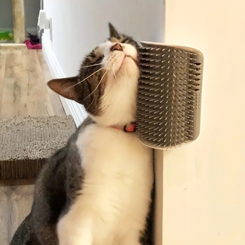 Wall-Mounted Cat Self-Grooming Comb | Easy Install, Space-Saving Cat Grooming Comb PLUSH