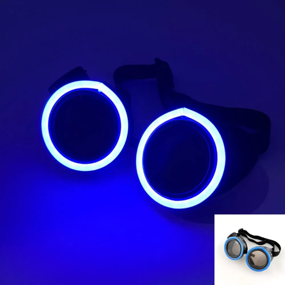 LED Glowing Glasses – Light Up Party Eyewear for Festivals LED Party Glasses PLUSH Blue Light