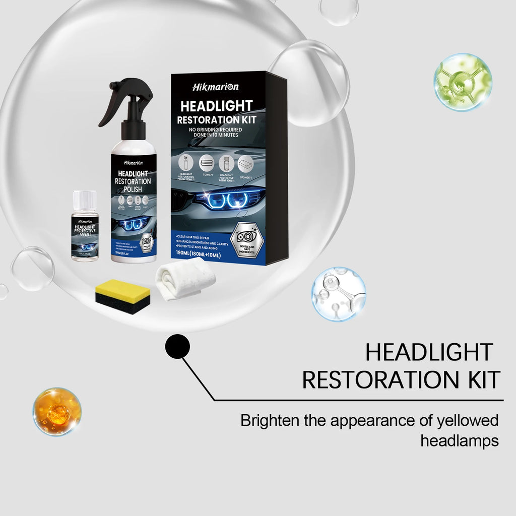 Headlight Restoration Kit – Remove Yellowing & Oxidation | Hikmarion Headlight Restoration Kit PLUSH