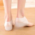 5CM Height Increase Silicone Gel Heel Pads & Arch Support Insoles Heel Lift Insoles PLUSH 4cm White