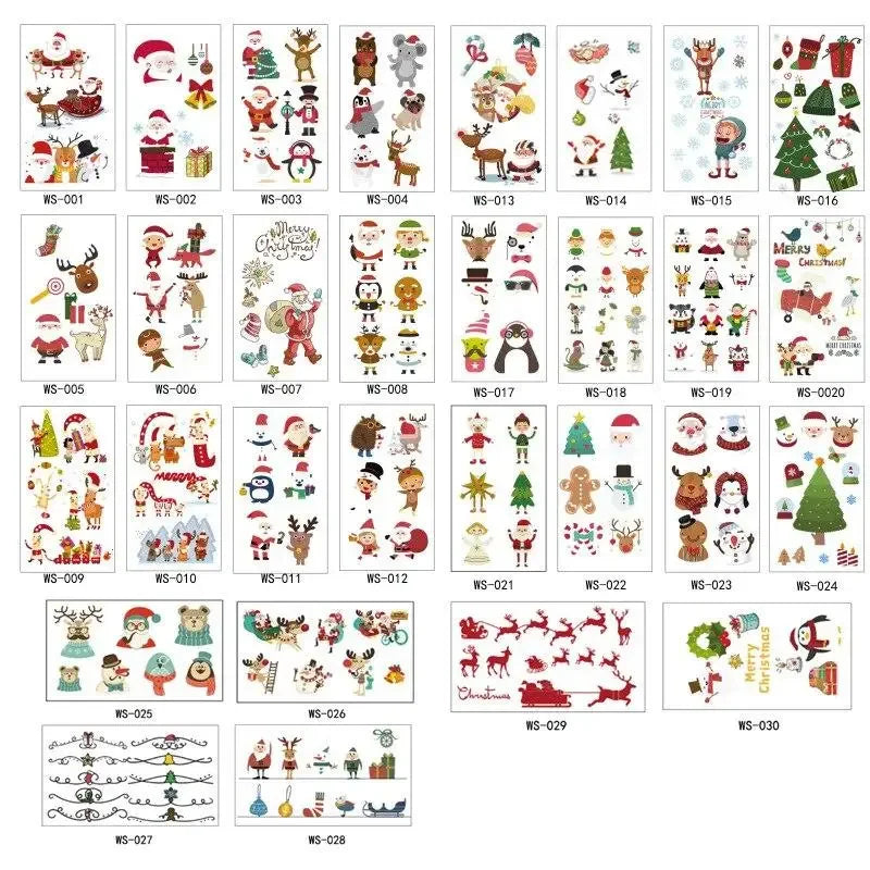 Christmas Temporary Tattoo Stickers – 3D Glow Waterproof Temporary Tattoo Sticker PLUSH