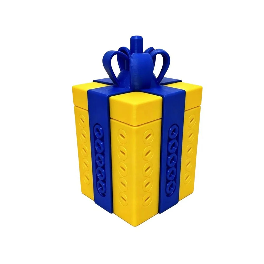 Funny Prank Screw Box – Detachable Twist Gift Container Prank Gift Box PLUSH Blue Yellow