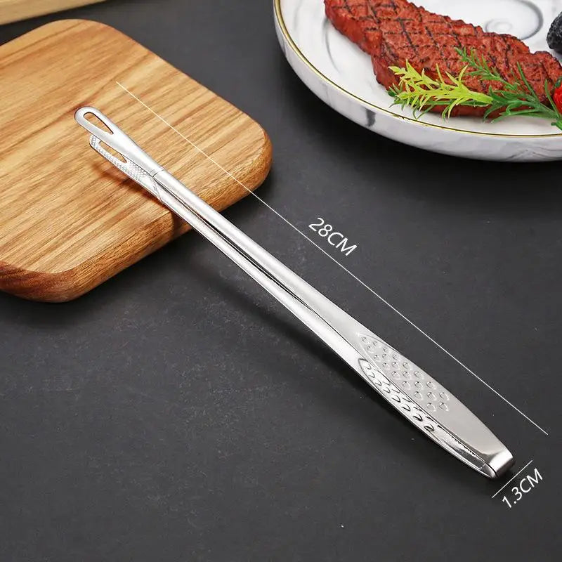 Stainless Steel BBQ Tongs – Korean Grill Clips for Meat & Veg BBQ Cooking Tongs PLUSH A3