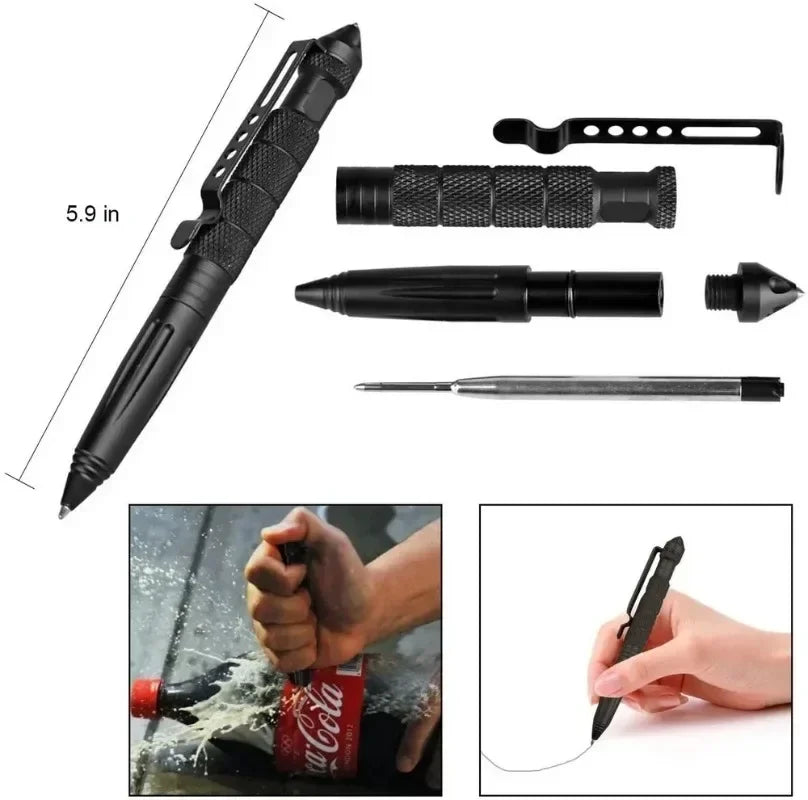 Tactical Pen Glass Breaker – Aluminum Alloy Survival EDC Tool Tactical Survival Pen PLUSH