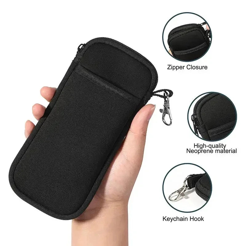 Soft Zippered Eyeglass Case with Hanging Buckle | Glasses Bag Eyeglass Storage Case PLUSH