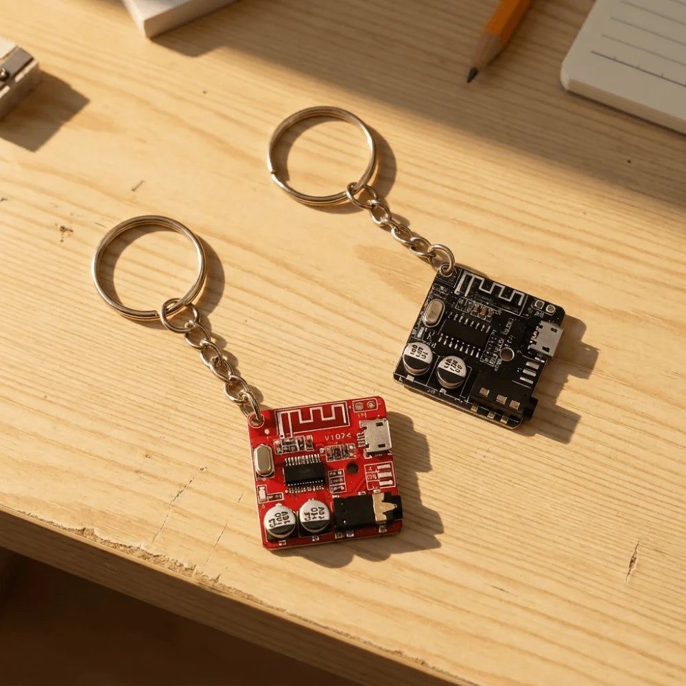PCB Circuit Board Keychain – Cyberpunk Tech Key Fob Novelty Keychain PLUSH