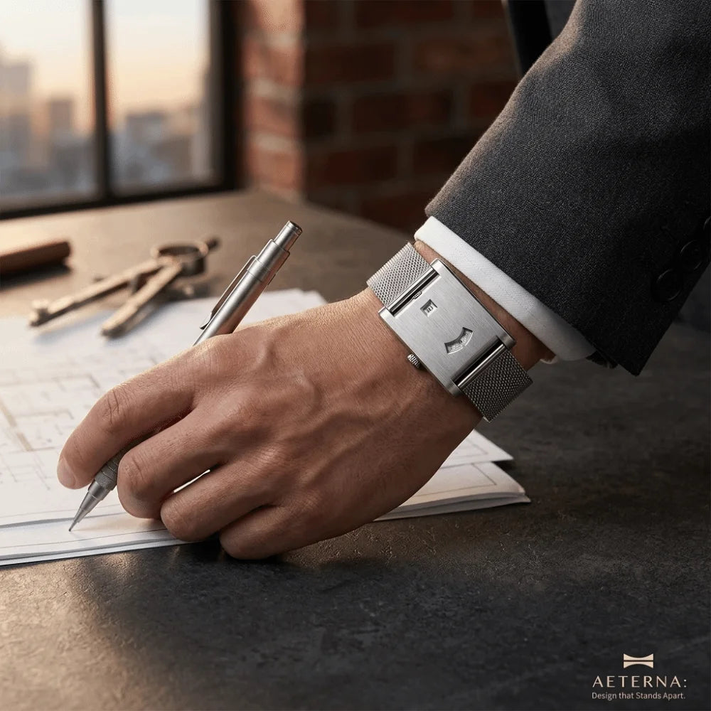 Retro Square Quartz Watch | Steel Band, Water Resistant, Unisex Square Quartz Watch PLUSH