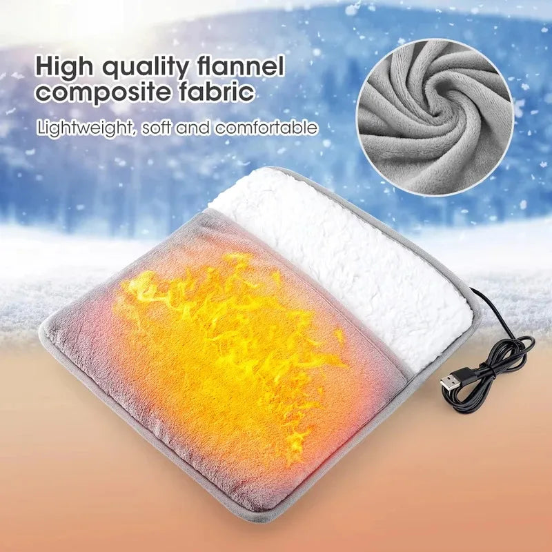USB Electric Foot Warmer – Soft Plush Washable Heating Pad Electric Foot Warmer PLUSH