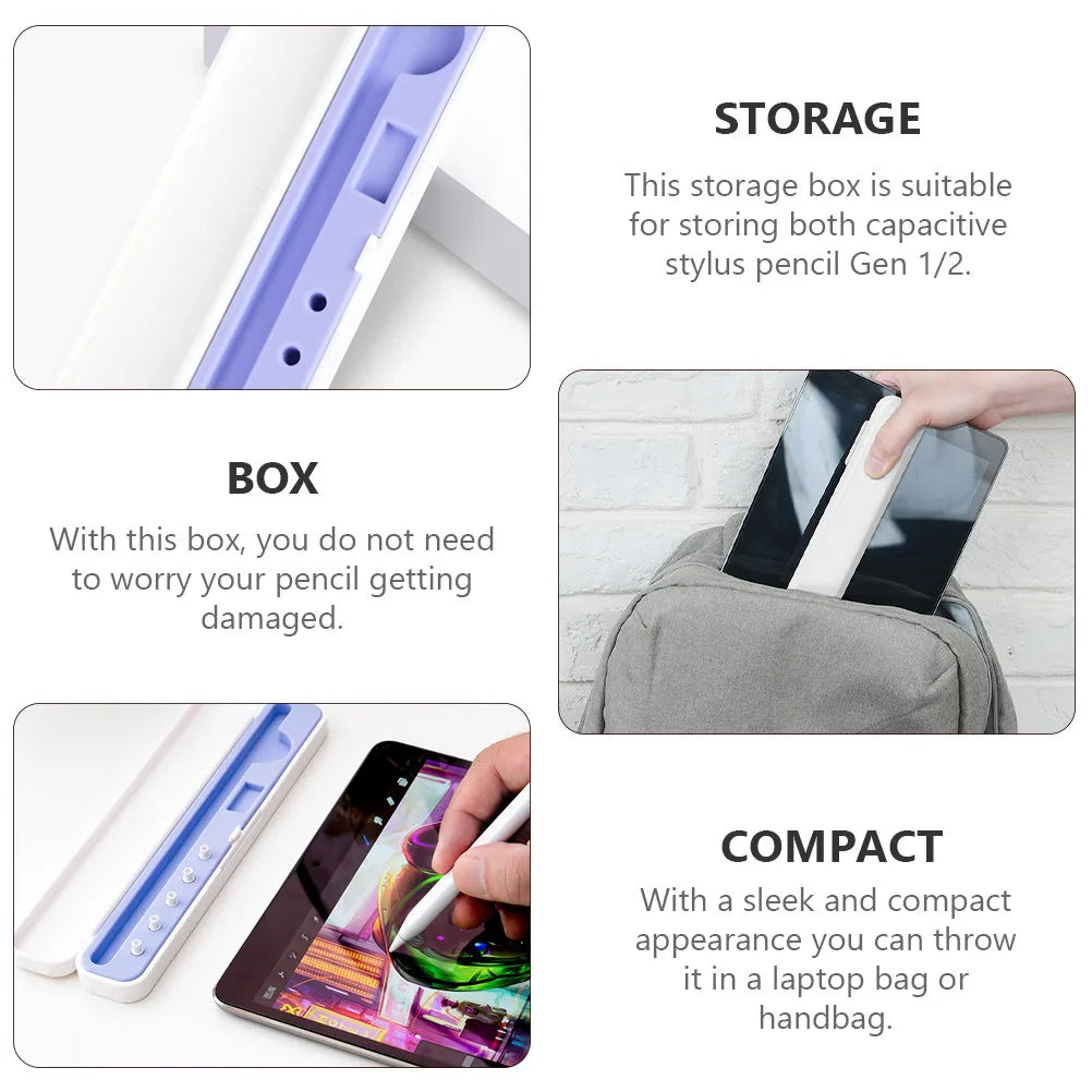 Violet Stylus Pencil Case – Gen 1 & 2 Protective Storage Box Stylus Pencil Case PLUSH