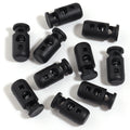 Black Plastic Cord Lock Spring Stoppers 30–50pcs | Multi Size Cord Lock Stoppers PLUSH 14x28mm 30pcs