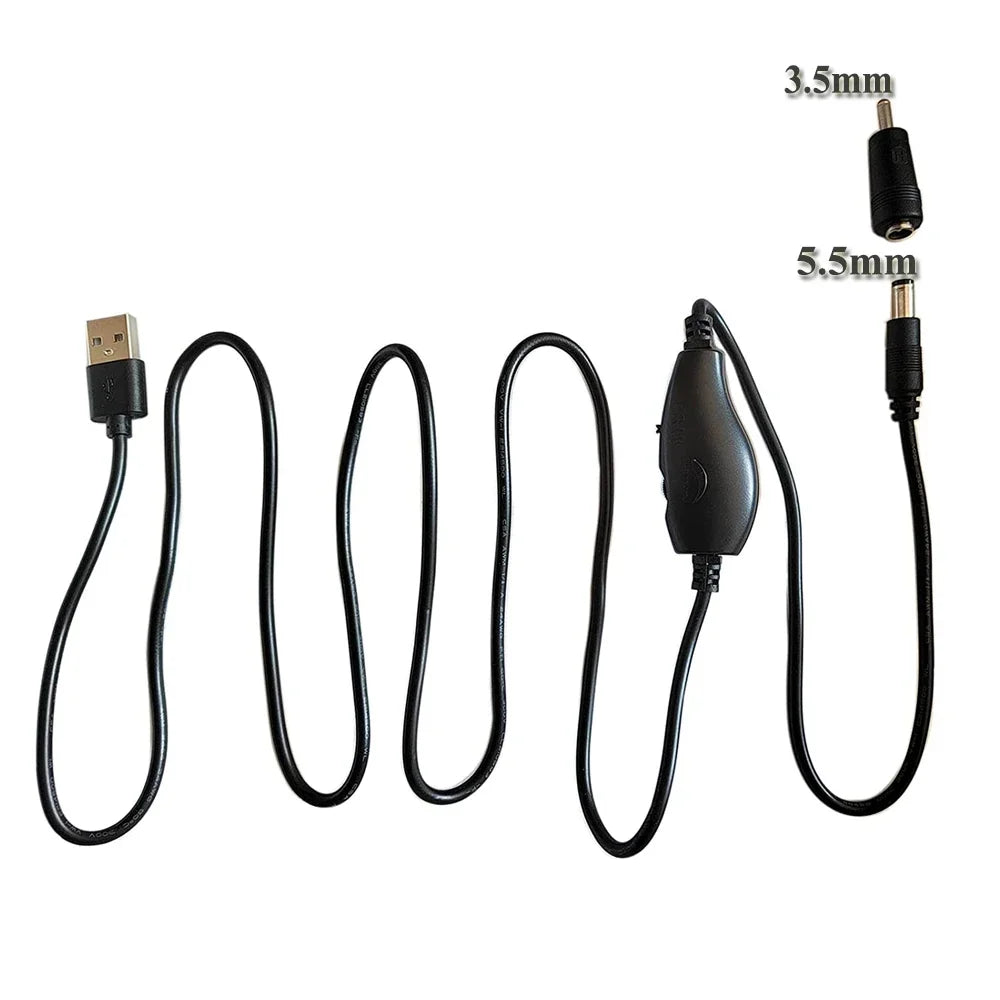 Electric Nail Drill USB Power Cord – Adjustable Speed & Direction Nail Drill Accessory PLUSH Power Cable-DC3.5