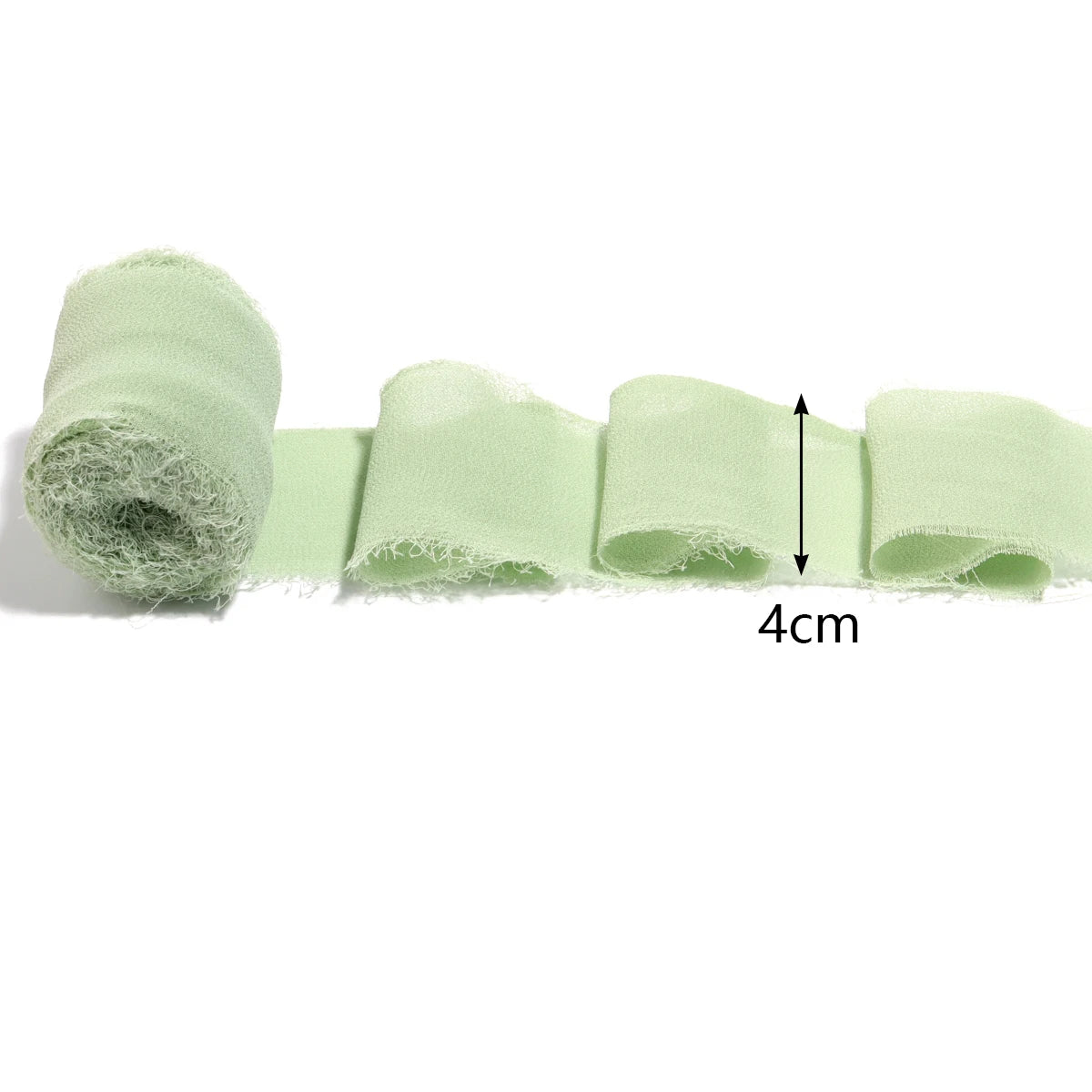 5m Frayed Edge Chiffon Satin Ribbon 4cm – Wedding & Gift DIY Craft Ribbon PLUSH
