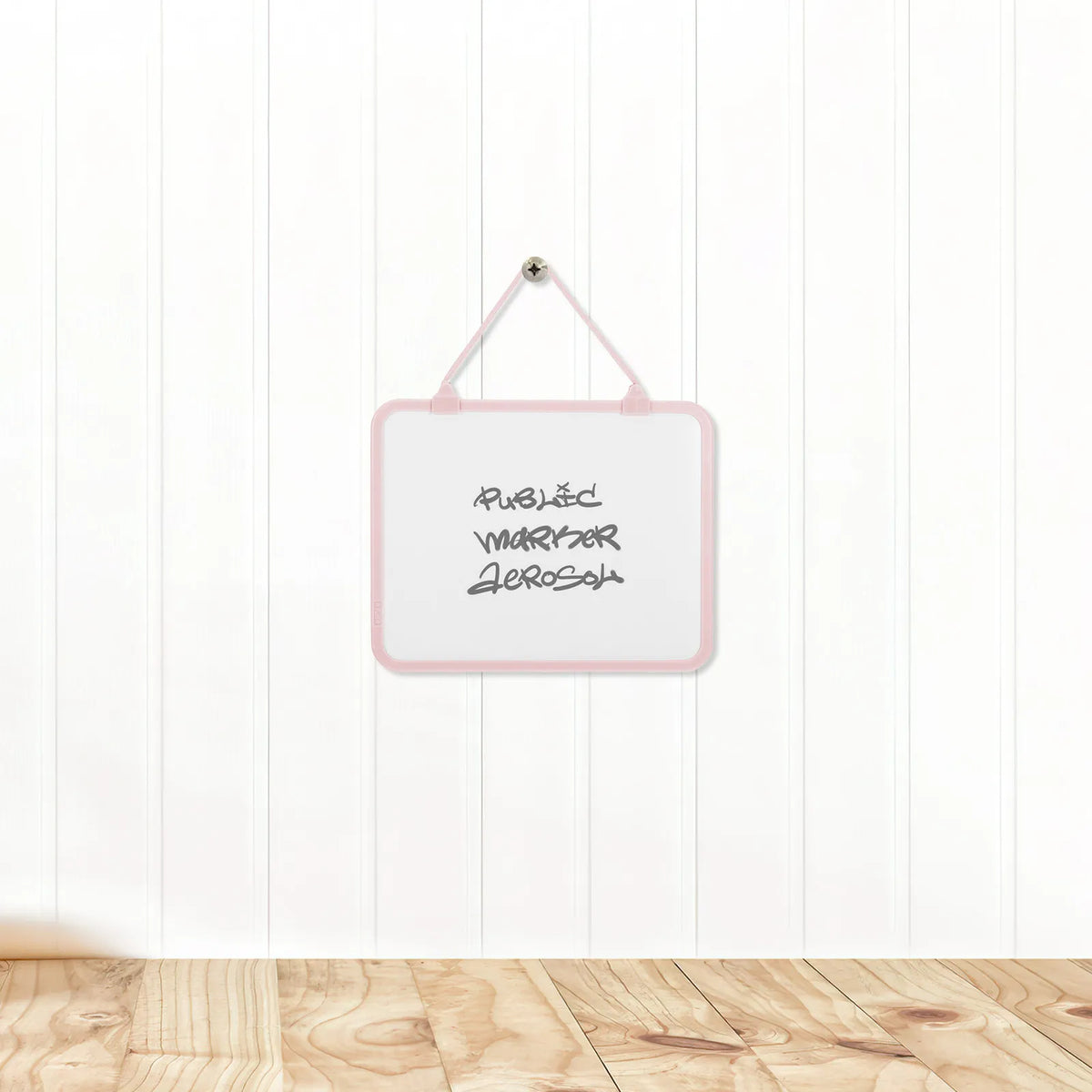 Pink Mini Dry Erase Whiteboard – Magnetic, Double Sided & Hangable Mini Dry Erase Board PLUSH