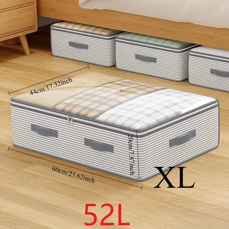 Large Non-Woven Storage Bag Clear Window – Under Bed Organizer Storage Organizer Bag PLUSH XL