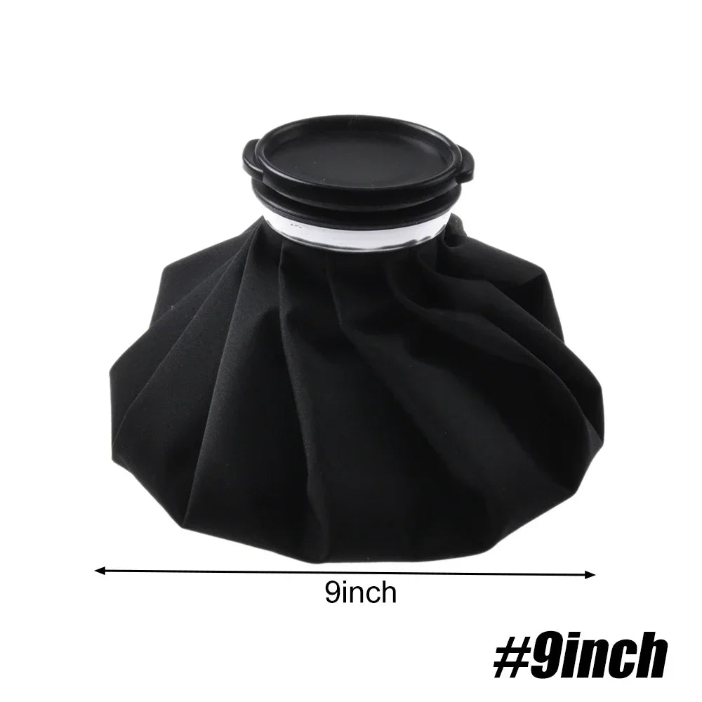 Reusable Ice Bag Set 3 Sizes – Hot & Cold Therapy Pack Ice & Heat Pack PLUSH Black-9inch