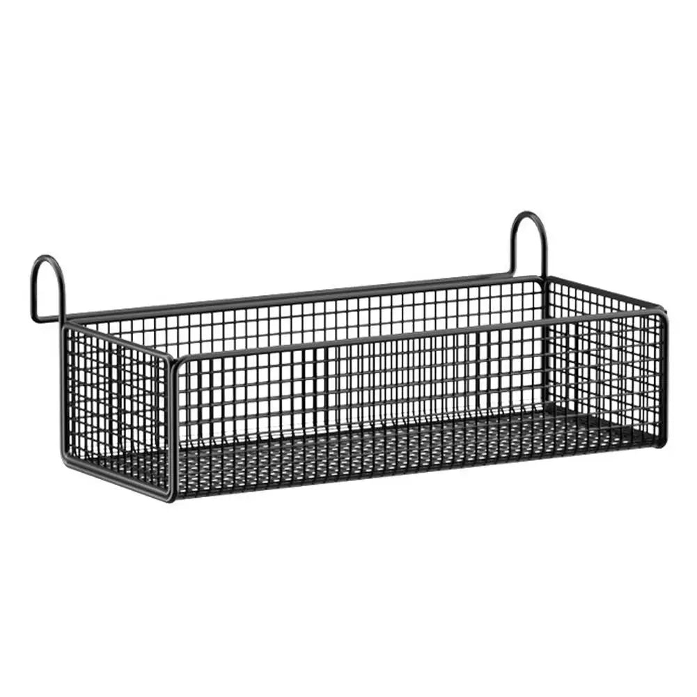 No-Drill Bedside Hanging Rack – Dorm Bunk Bed Organizer Bedside Storage Rack PLUSH black
