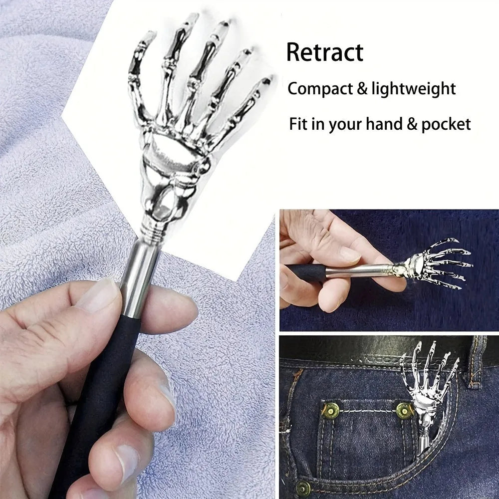 Telescoping Stainless Steel Back Scratcher – Human & Pets Back Scratcher PLUSH