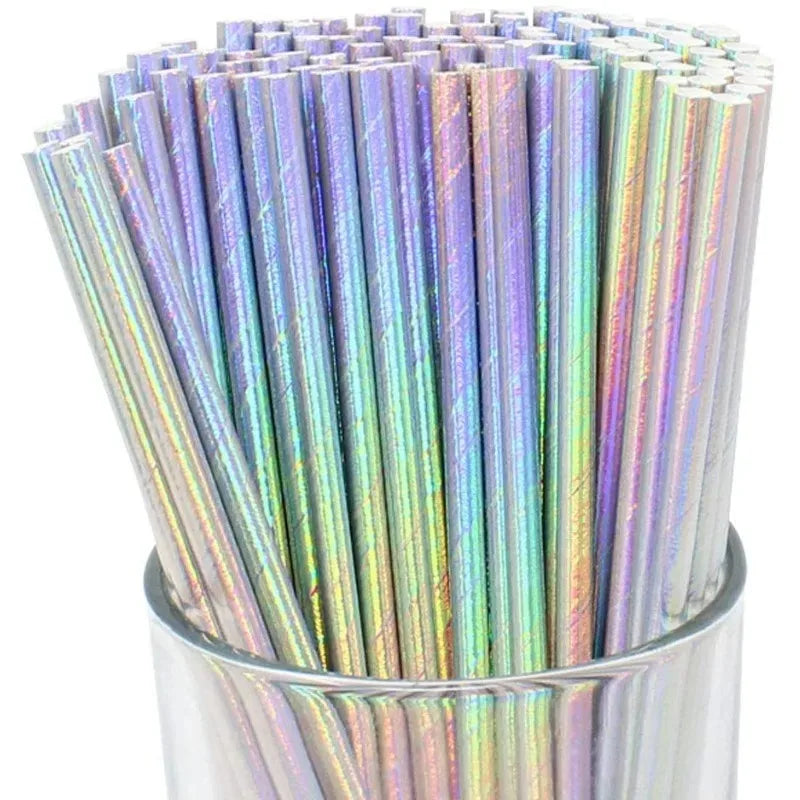 Disposable Paper Straws 25/50/100pcs – Party & Cocktail Straws Disposable Paper Straws PLUSH