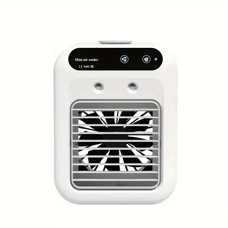Portable Spray Cooler & Humidifier Fan – Desktop Air Cooler Portable Air Cooler PLUSH WHITE