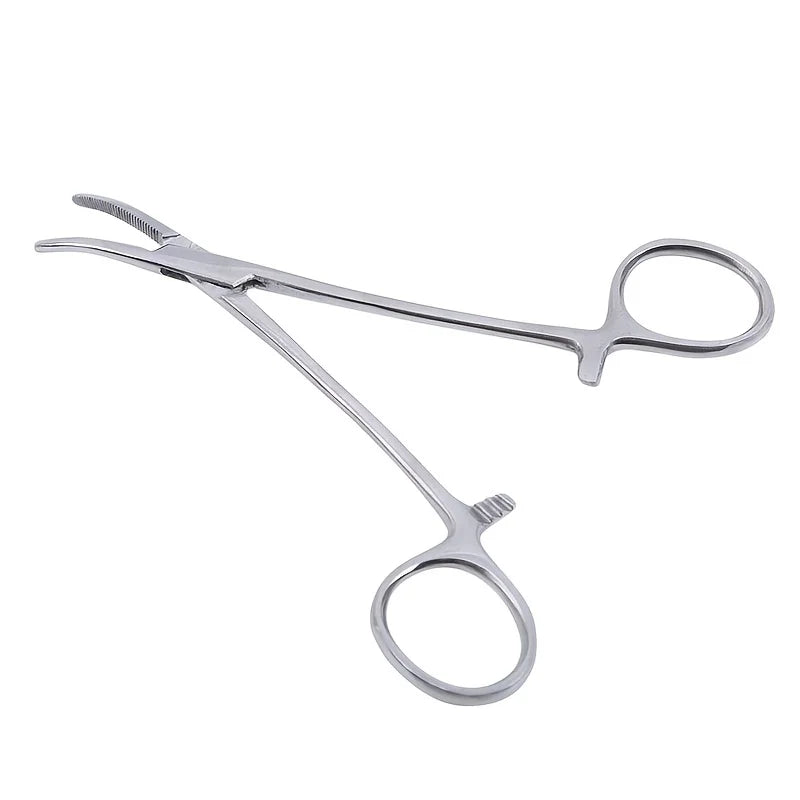 12.5cm Stainless Steel Locking Forceps – Straight & Curved Locking Forceps Pliers PLUSH