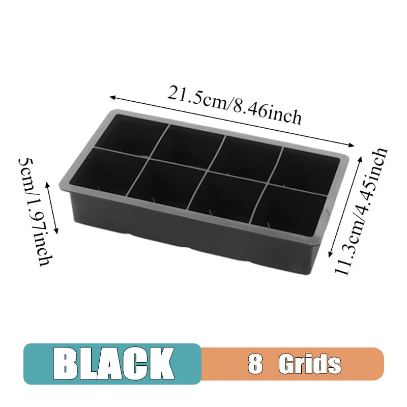 Silicone Ice Cube Tray Mold – Grid Design for DIY Ice Silicone Ice Tray PLUSH 8Grids