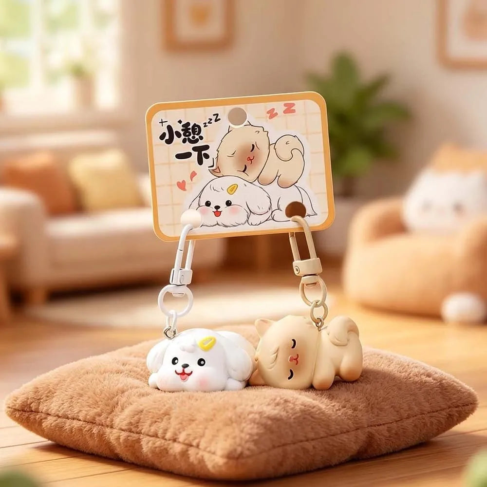Resin Magnetic Animal Keychain Pair – Cute Backpack Pendant Keychain Pendant Set PLUSH