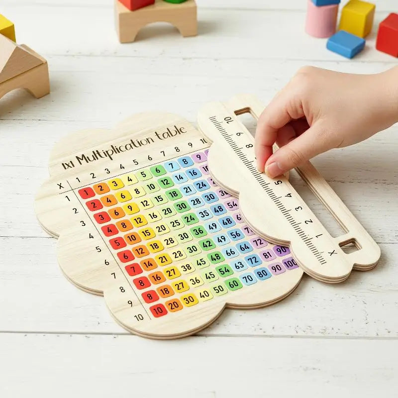 Colorful Wooden Multiplication Board Math Toy for Kids Educational Math Toy PLUSH