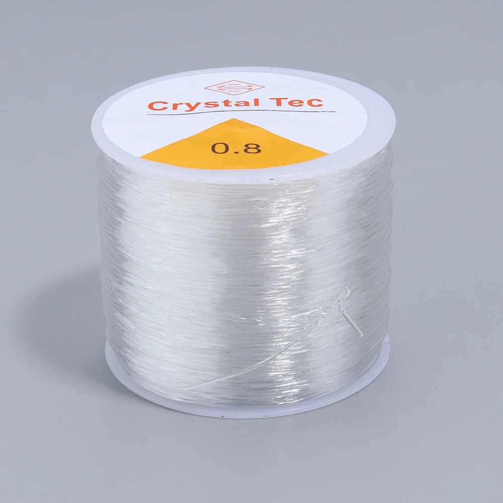 Elastic Crystal Beading Cord 0.4–1mm | DIY Jewelry Making Beading Cord PLUSH 0.8mm x 50m