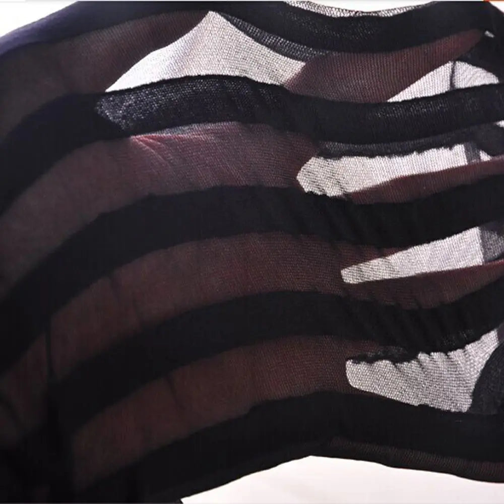 Gothic Punk Vertical Stripe Black Tights Pantyhose – Women Gothic Stripe Tights PLUSH