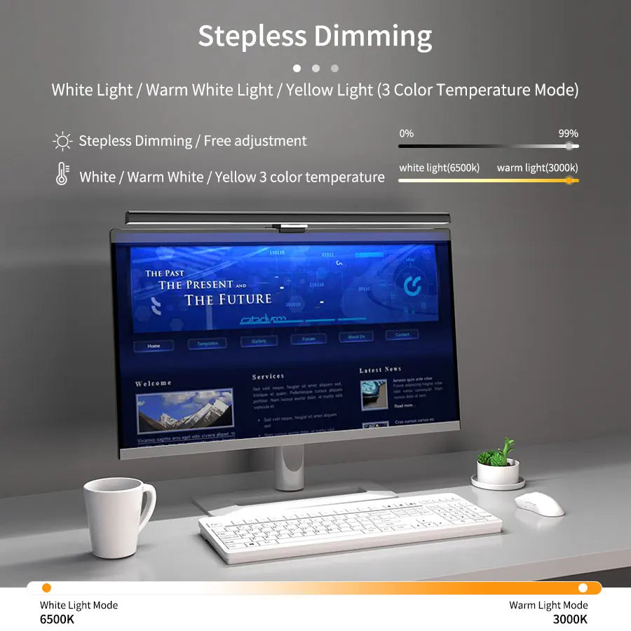 50cm LED Monitor Light Bar USB Desk Lamp – Stepless Dimming LED Monitor Lamp PLUSH