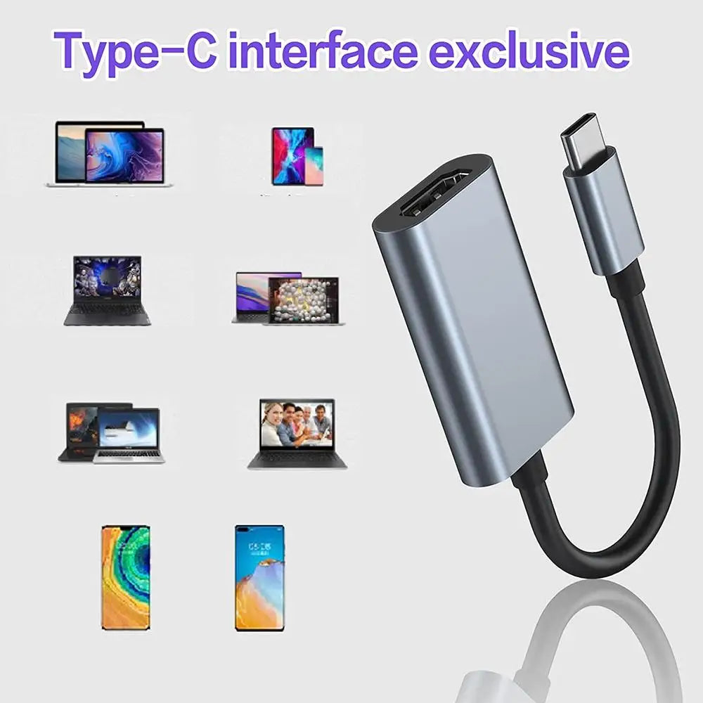 USB-C to HDMI Adapter 4K 30Hz | Type-C HD Projection Cable USB-C HDMI Adapter PLUSH