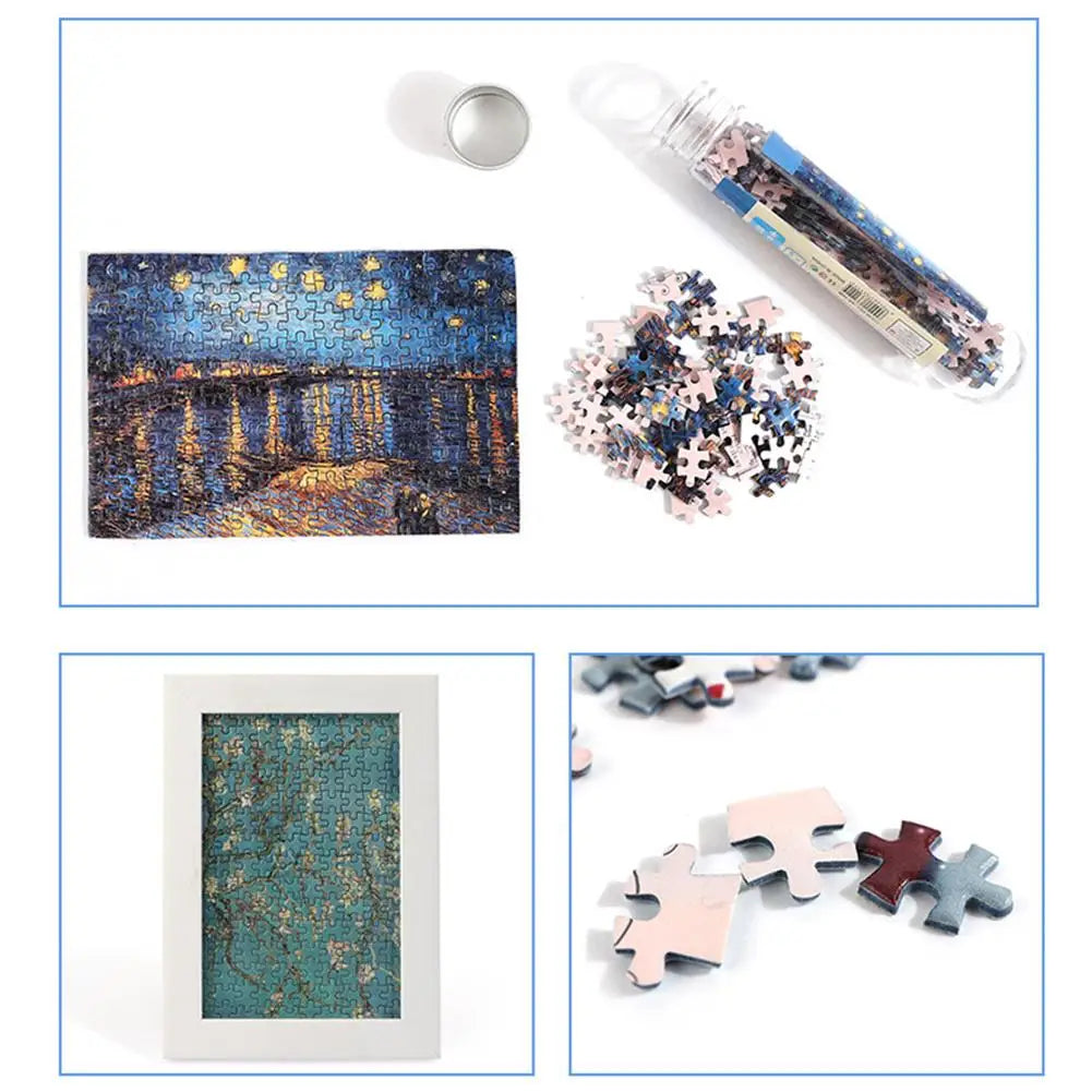 150pcs Van Gogh Starry Night Mini Jigsaw Puzzle in Test Tube Mini Jigsaw Puzzle PLUSH