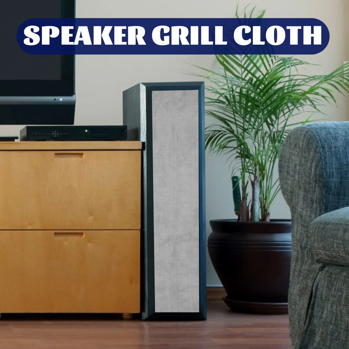 Foxnovo Speaker Grill Cloth Mesh Fabric 148x52cm – Silver Speaker Grill Cloth PLUSH
