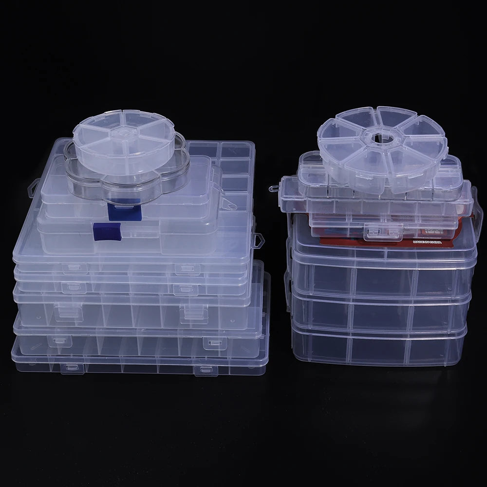 Transparent Plastic Jewelry Organizer Box | Adjustable Storage Jewelry Organizer Box PLUSH