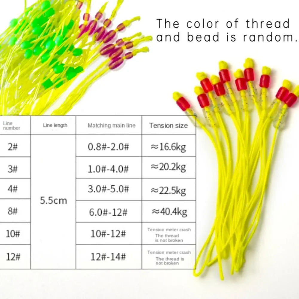 50pcs PE Fly Fishing Loop Connectors Pole Tip – Sizes 2#–12# Fishing Line Connectors PLUSH 3-