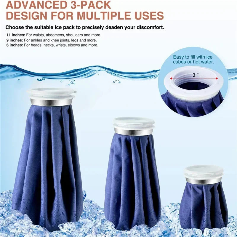 Reusable Ice Bag Bandage – Hot & Cold Compress Wrap Ice Bag Compress Wrap PLUSH