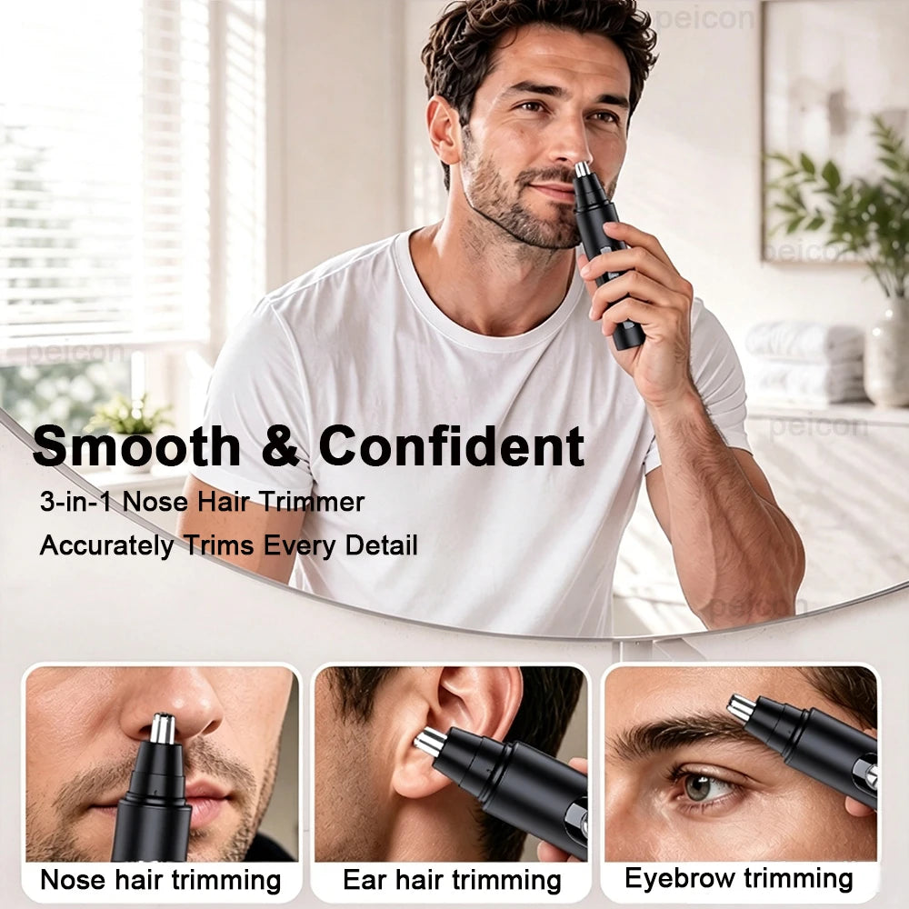 Raugee Electric Nose & Ear Hair Trimmer – USB Rechargeable Electric Hair Trimmer PLUSH