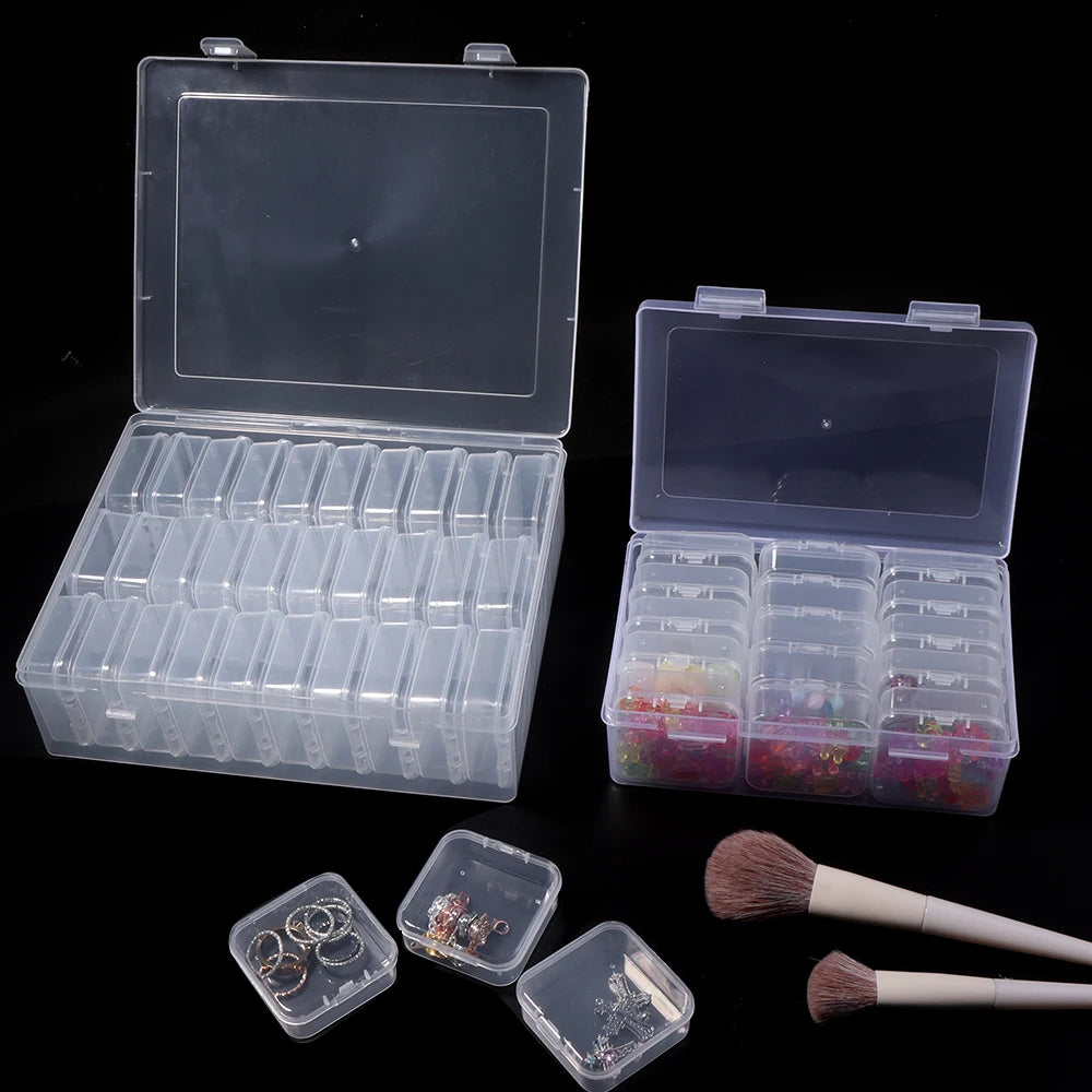 Mini Dustproof Plastic Storage Box – Jewelry & Bead Organizer Plastic Storage Box PLUSH