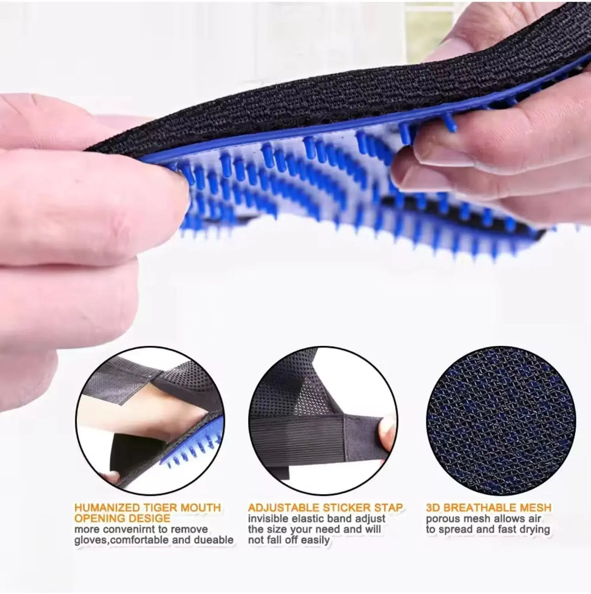 Pet Grooming Glove – Dog & Cat Deshedding Massage Brush Pet Grooming Glove PLUSH