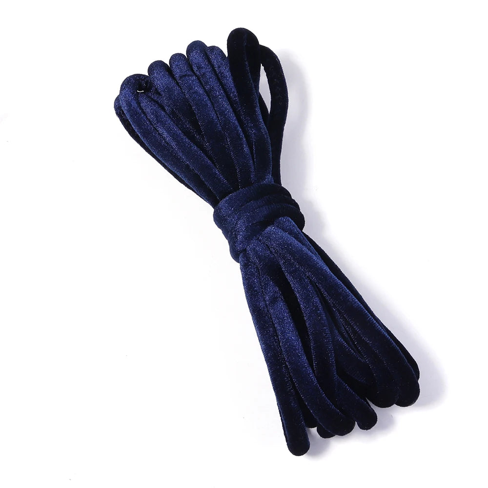 5 Yards Velvet Yarn Rope – Soft Thick DIY Choker Craft Material Velvet Craft Yarn PLUSH deep blue