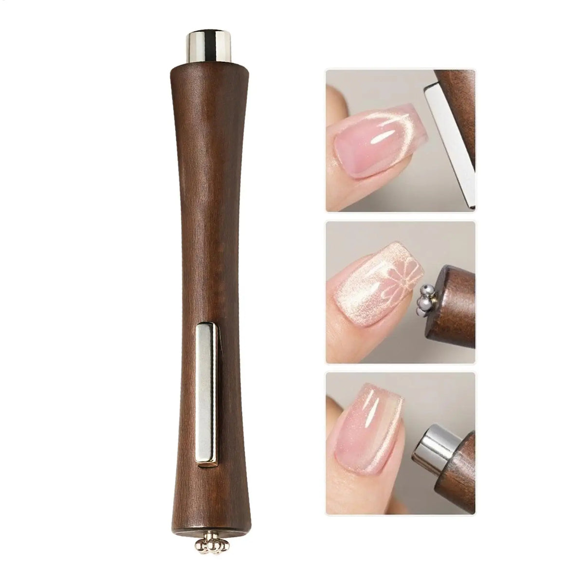 Cat Eye Nail Magnet Pen – 3-in-1 Strong Magnetic Nail Art Tool Nail Art Magnet Tool PLUSH