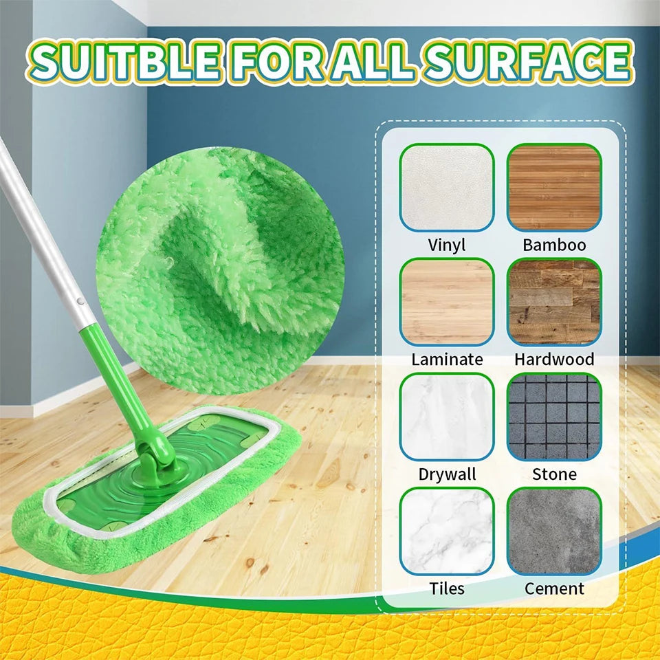 Microfiber Flat Mop Refill Pads – Wet & Dry Floor Cleaning Mop Refill Pads PLUSH