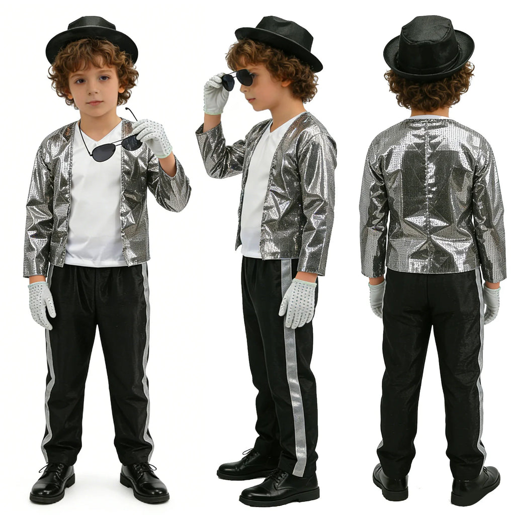 1970s Pop Star Kids Halloween Costume 5-Piece Set Kids Costume Set PLUSH