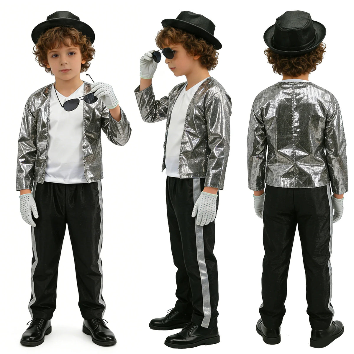 1970s Pop Star Kids Halloween Costume 5-Piece Set Kids Costume Set PLUSH
