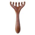 Natural Sandalwood Scalp Massager & Gua Sha Comb – 5-Claw Scalp Massage Comb PLUSH 6 Claws